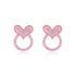 925 Sterling Silver Circle Heart Fusion Earrings For Women