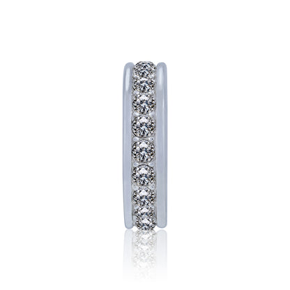 925 Sterling Silver Circle of Love Sparkle Charm Pendant for Women