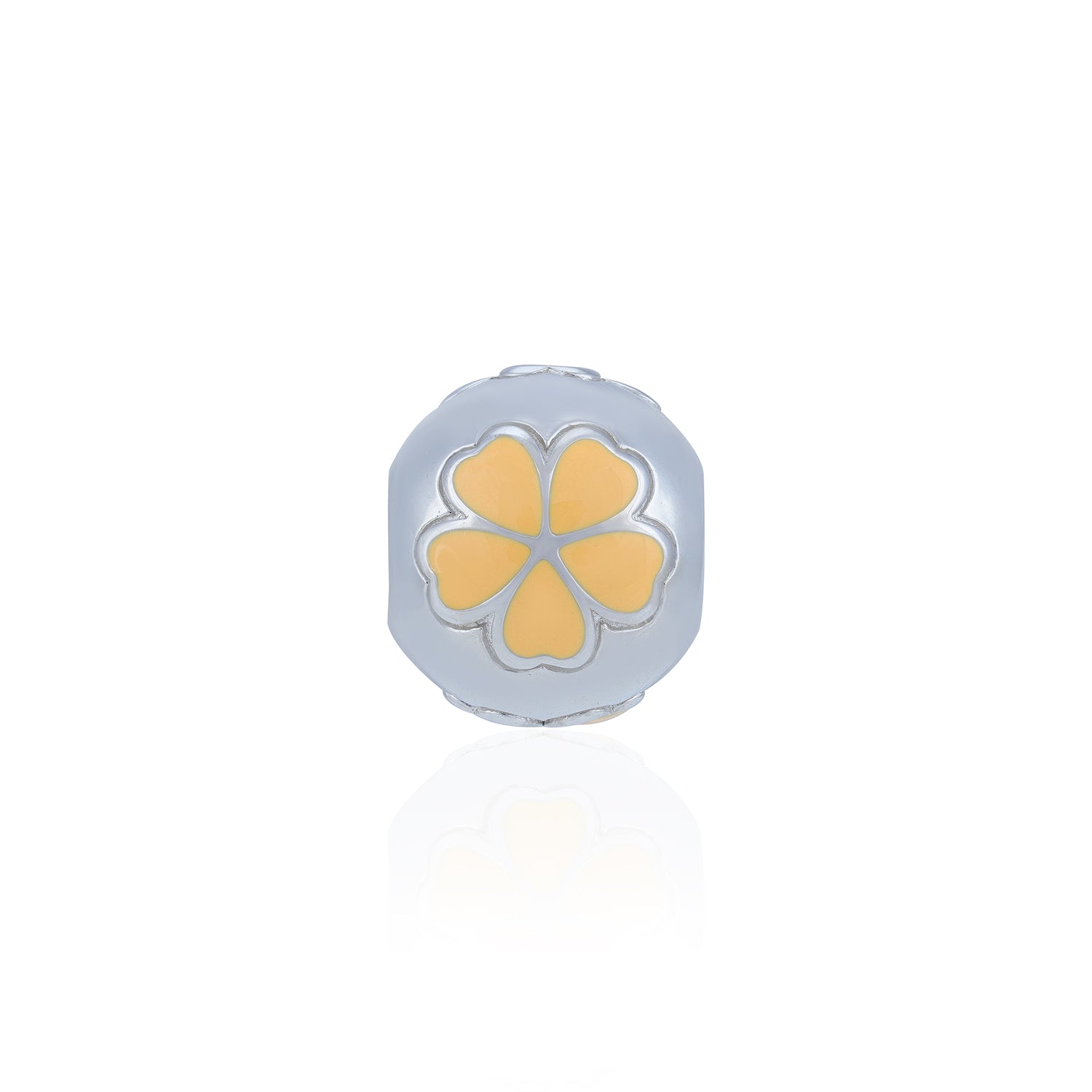 925 Sterling Silver Citrine Blossom Radiance Charm Pendant for Women