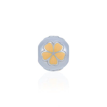 925 Sterling Silver Citrine Blossom Radiance Charm Pendant for Women