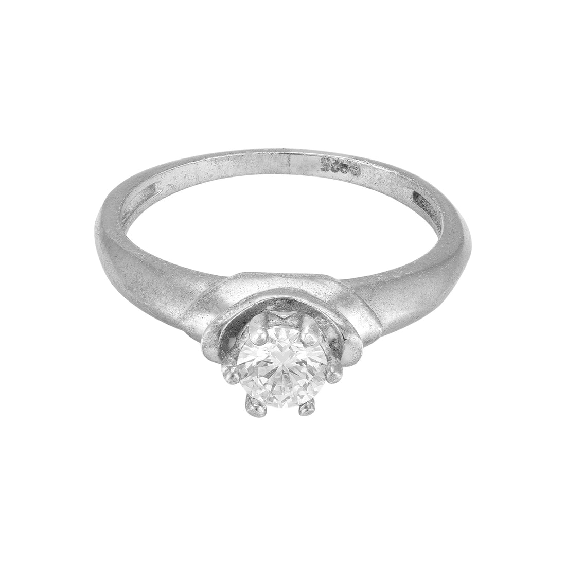 925 Sterling Silver Classic Round Cut Solitaire Engagement Ring for Women