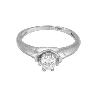 925 Sterling Silver Classic Round Cut Solitaire Engagement Ring for Women