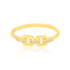 925 Sterling Silver Classy Connect Gold Plated Ring for Women