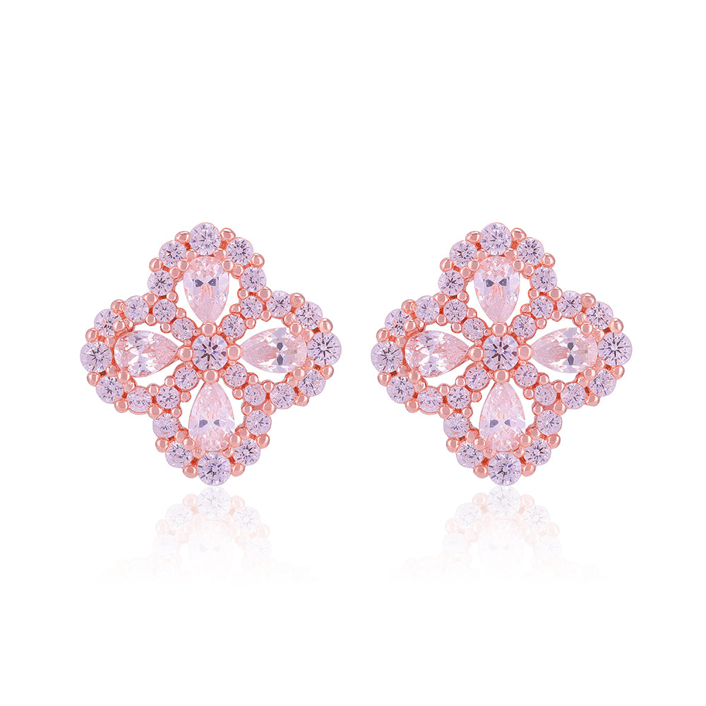 925 Sterling Silver Clover Blossom Earrings for Women
