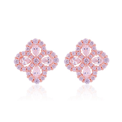 925 Sterling Silver Clover Blossom Earrings for Women