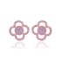 925 Sterling Silver Clover Pearl Centre Earrings For Women
