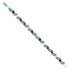 925 Sterling Silver Color Pop Leafy Marquise Bracelet For Women