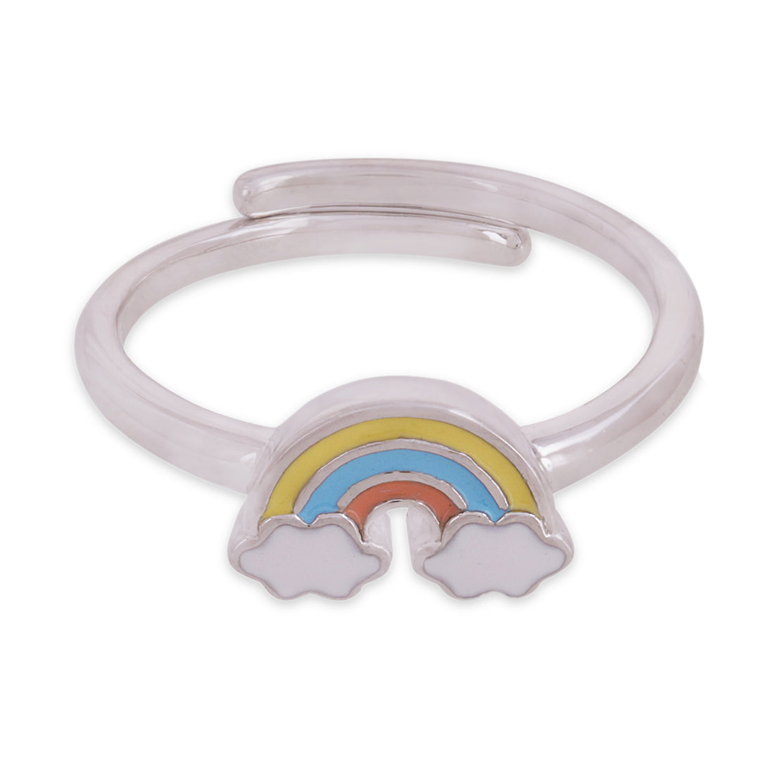 925 Sterling Silver Colorpop Cloud Rhodium Plated Ring For Kids