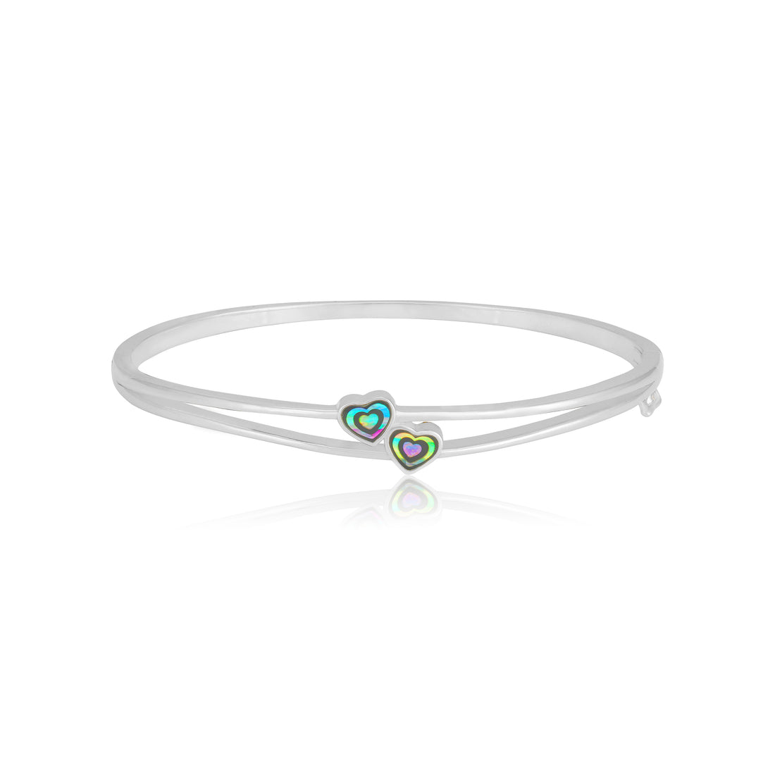 925 Sterling Silver Colour Pop Duo Heart Bracelet For Women