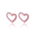 925 Sterling Silver Contrast Shine Heart Rose Gold Plated for Women