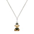 925 Sterling Silver Cop Bear Hero Rhodium Plated Pendant For Kids