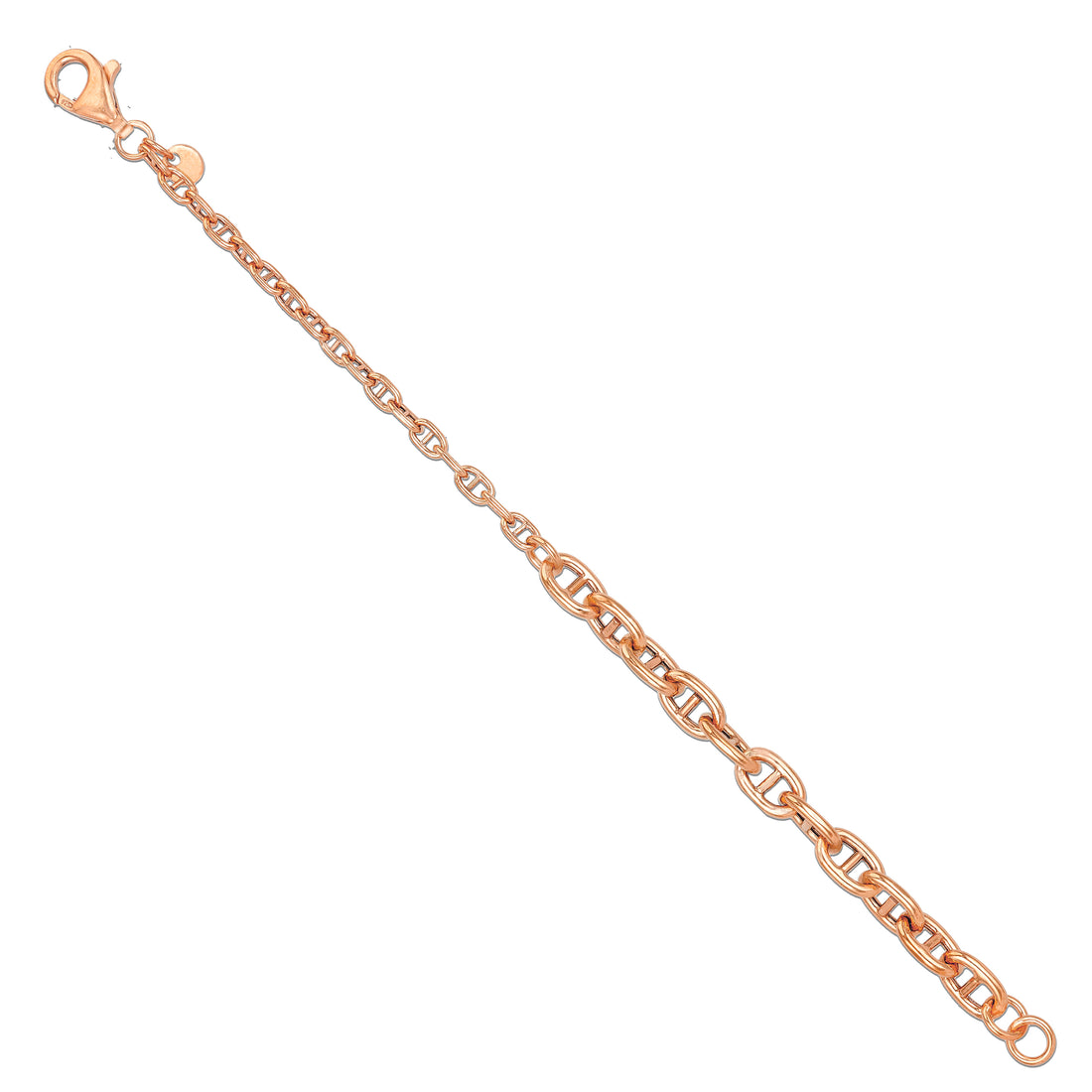 925 Sterling Silver CopperEdge Titan Link Bracelet for Men