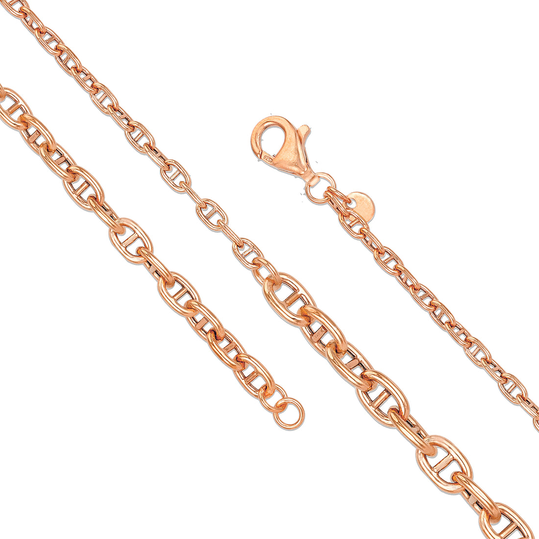 925 Sterling Silver CopperEdge Titan Link Bracelet for Men
