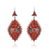 925 Sterling Silver Coral Drop Gold Plated Earring