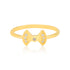 925 Sterling Silver Couture Bow Gold Plated Ring for Women