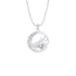 925 Sterling Silver Crescent Embraces Furry Motherhood Pendant Rakhi For Brother