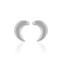 925 Sterling Silver Crescent Tiny Moon Rhodium Plated Earrings For Women