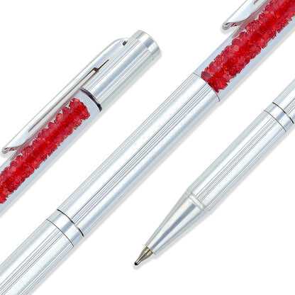 925 Sterling Silver Crimson Edge Craft Pen for Men 2