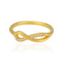 925 Sterling Silver Crossover infinity Gold Plated  Ring for Women