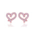 925 Sterling Silver Crystal Heart Earrings For Women