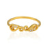 925 Sterling Silver Curvy Whimsy Gold Plated Rings for Women
