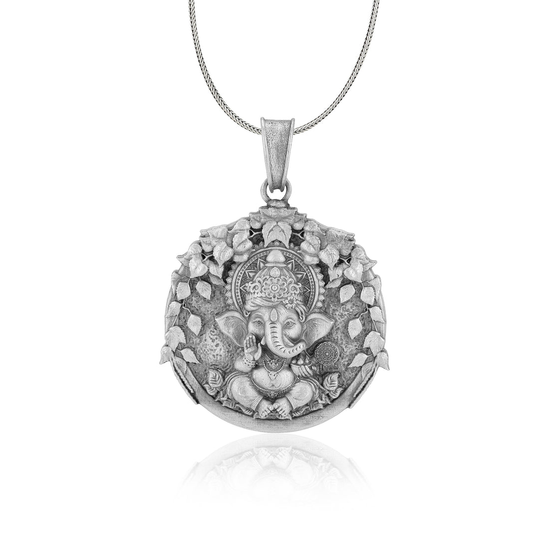 925 Sterling Silver Cute Baby Ganesha Oxidised Pendants for Men &amp; Women