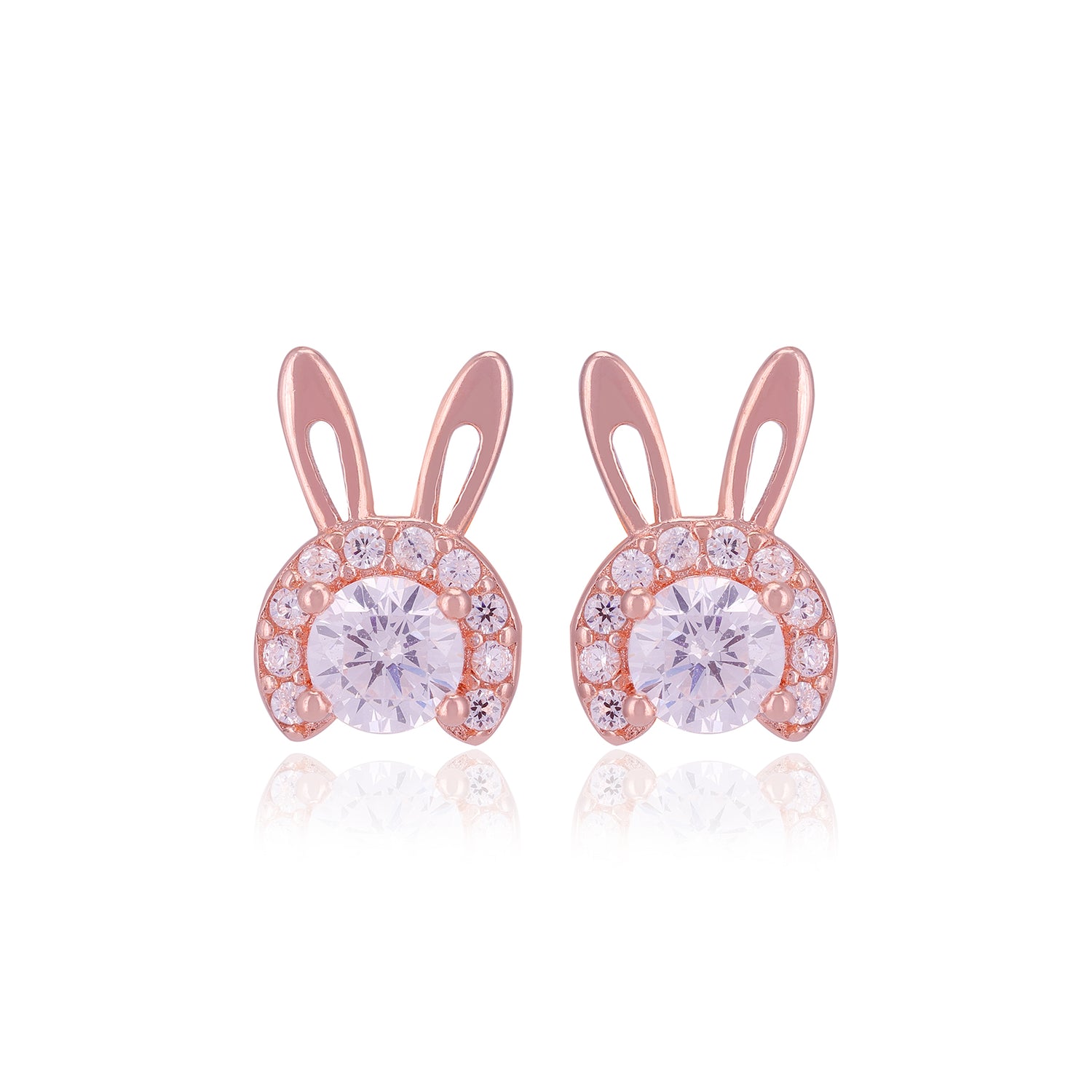 925 Sterling Silver Cute Bunny Earrings For Women