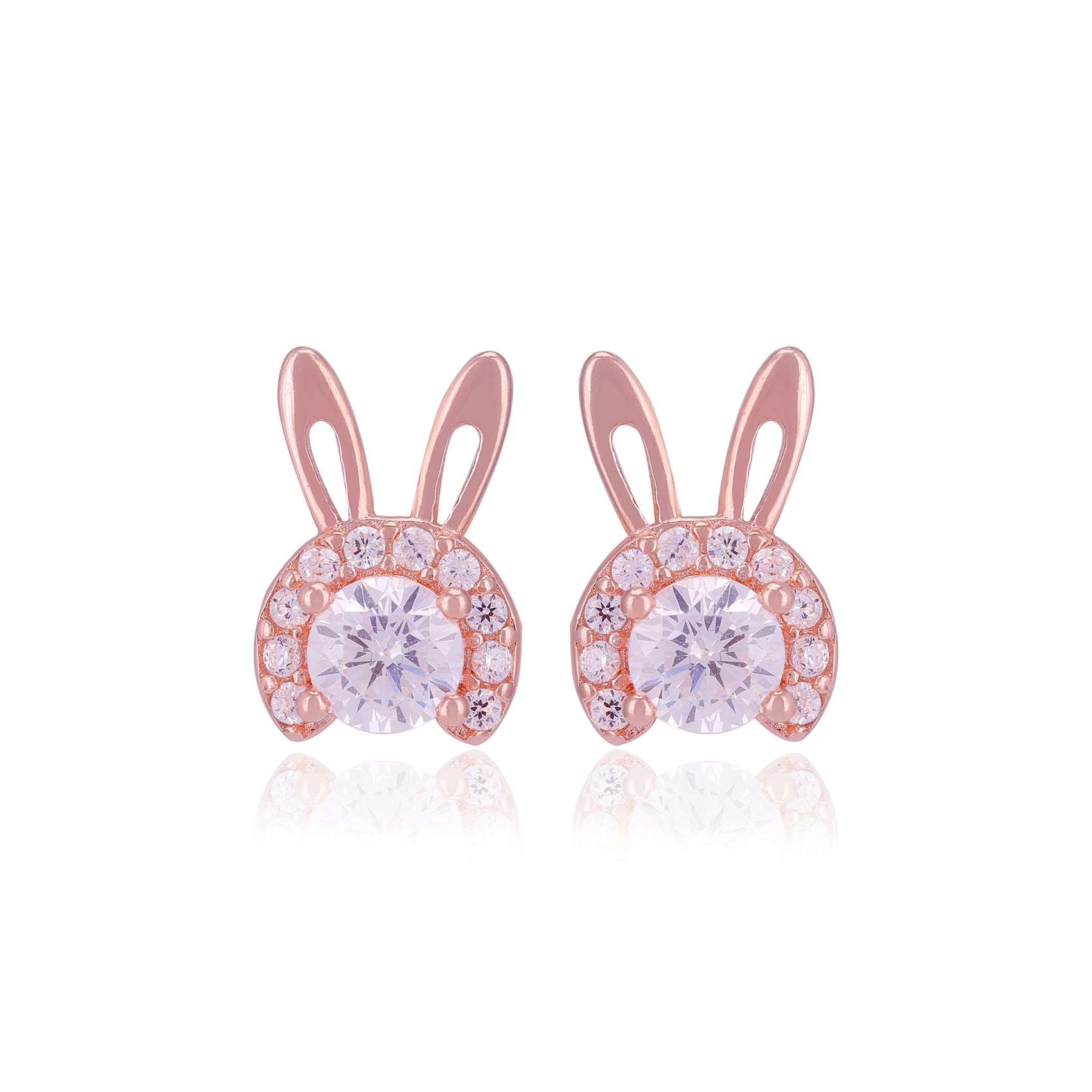 925 Sterling Silver Cute Bunny Earrings For Women