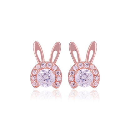 925 Sterling Silver Cute Bunny Earrings For Women