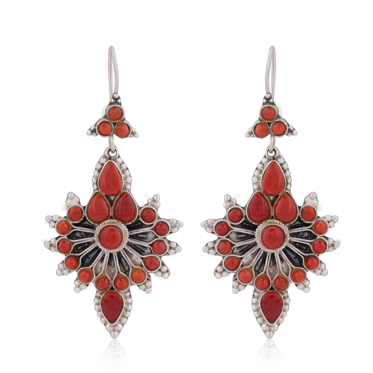 925 Sterling Silver Dancing Coral Earring