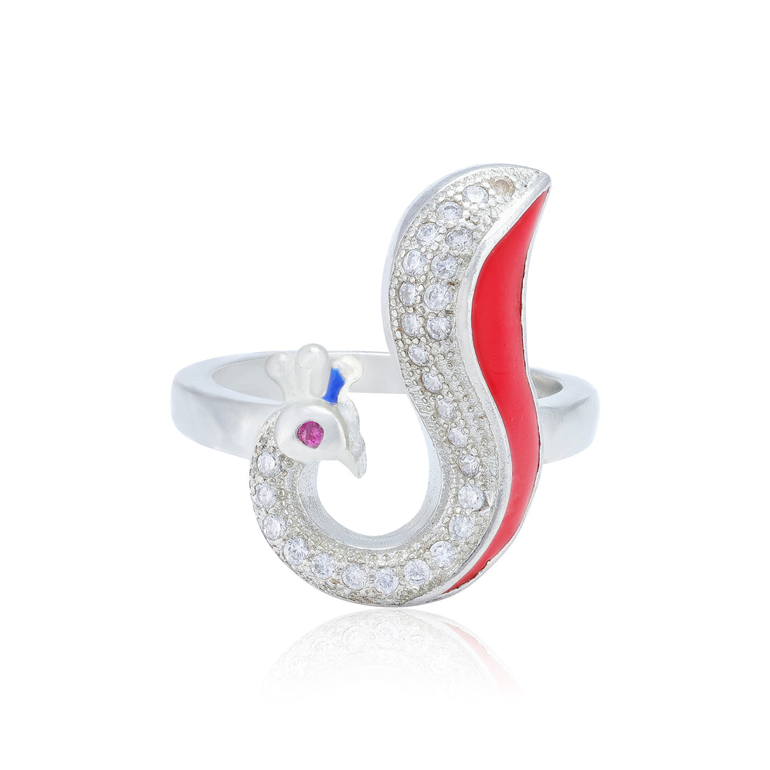 925 Sterling Silver Dancing Flame Peacock Heritage Rings