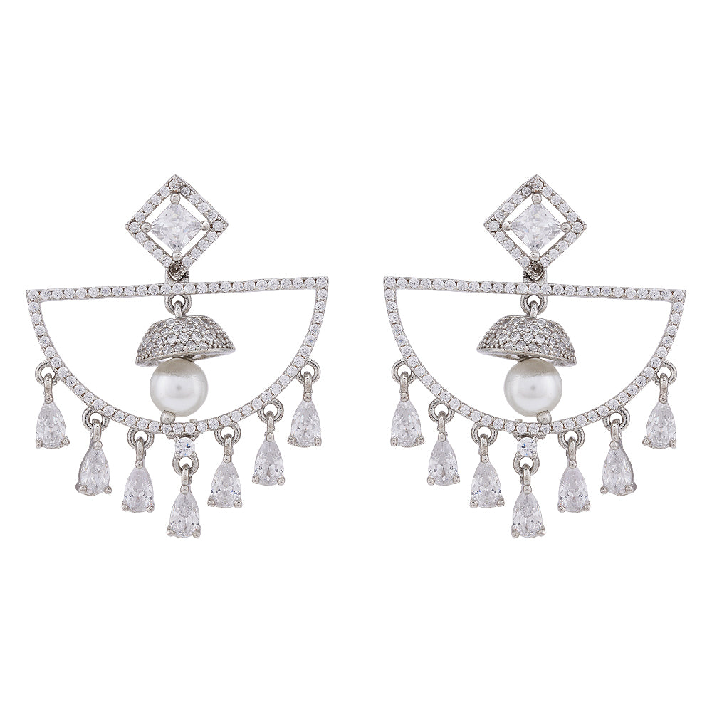 925 Sterling Silver Dancing Pearl Earrings