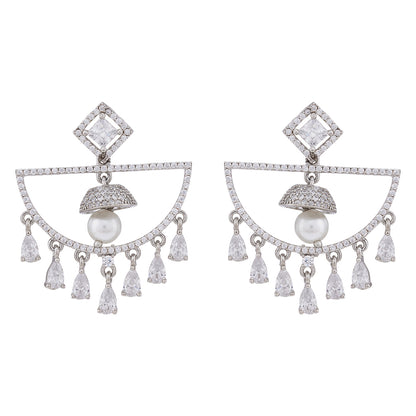 925 Sterling Silver Dancing Pearl Earrings