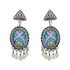 925 Sterling Silver Decorative Enamel Drop Medallion for women