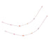 925 Sterling Silver Delicate Rose Gold Multicolor Stones Chain Anklets for Women