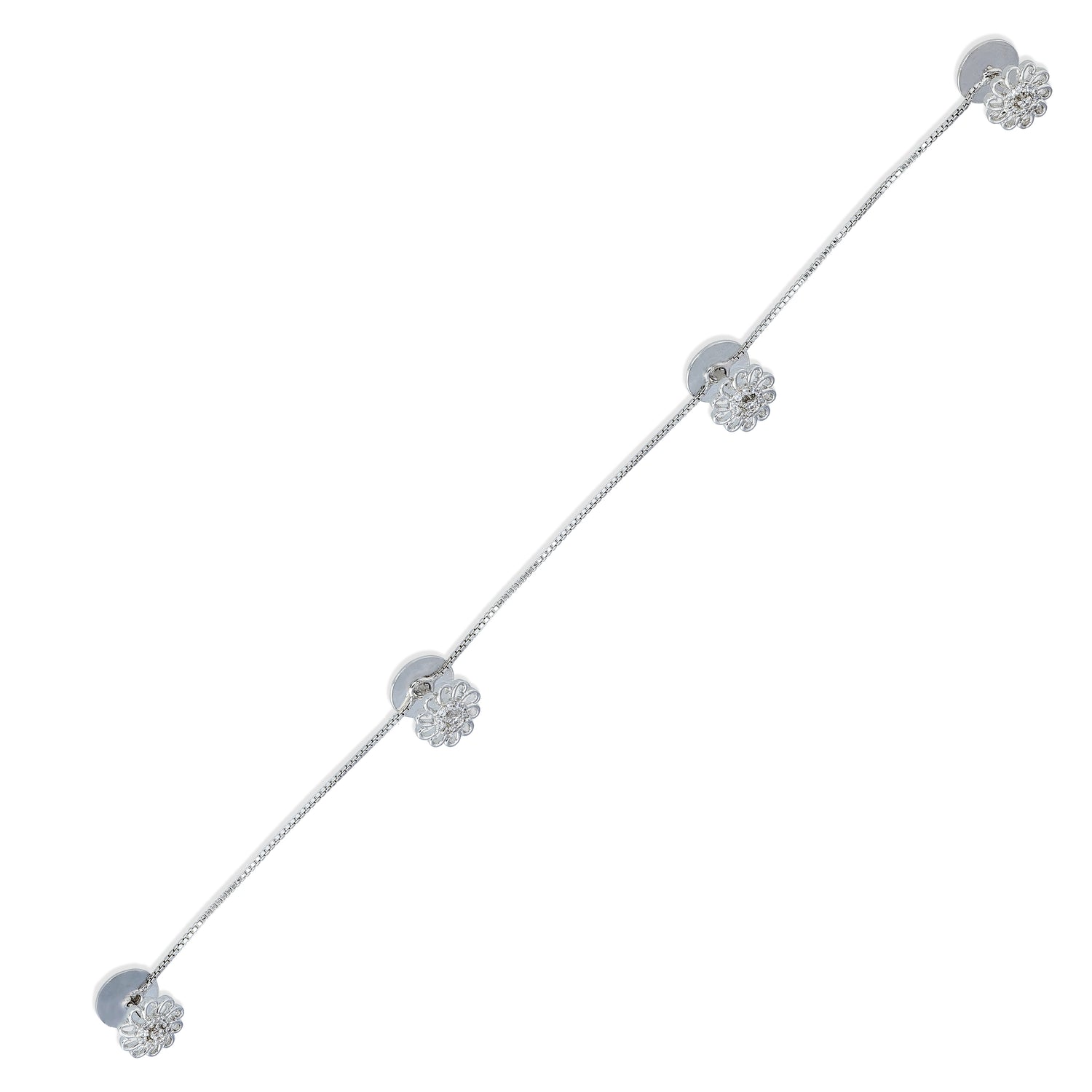 925 Sterling Silver Dew Drop Floral Delight Coat pin for Men