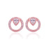 925 Sterling Silver Dewdrop Circle Rose Gold Plated Stud for Women