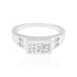 925 Sterling Silver Diamond Enigma Rectangular Ring for Men
