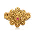 925 Sterling Silver Distinctive Golden Corolla Ruby Centre Ring For Women