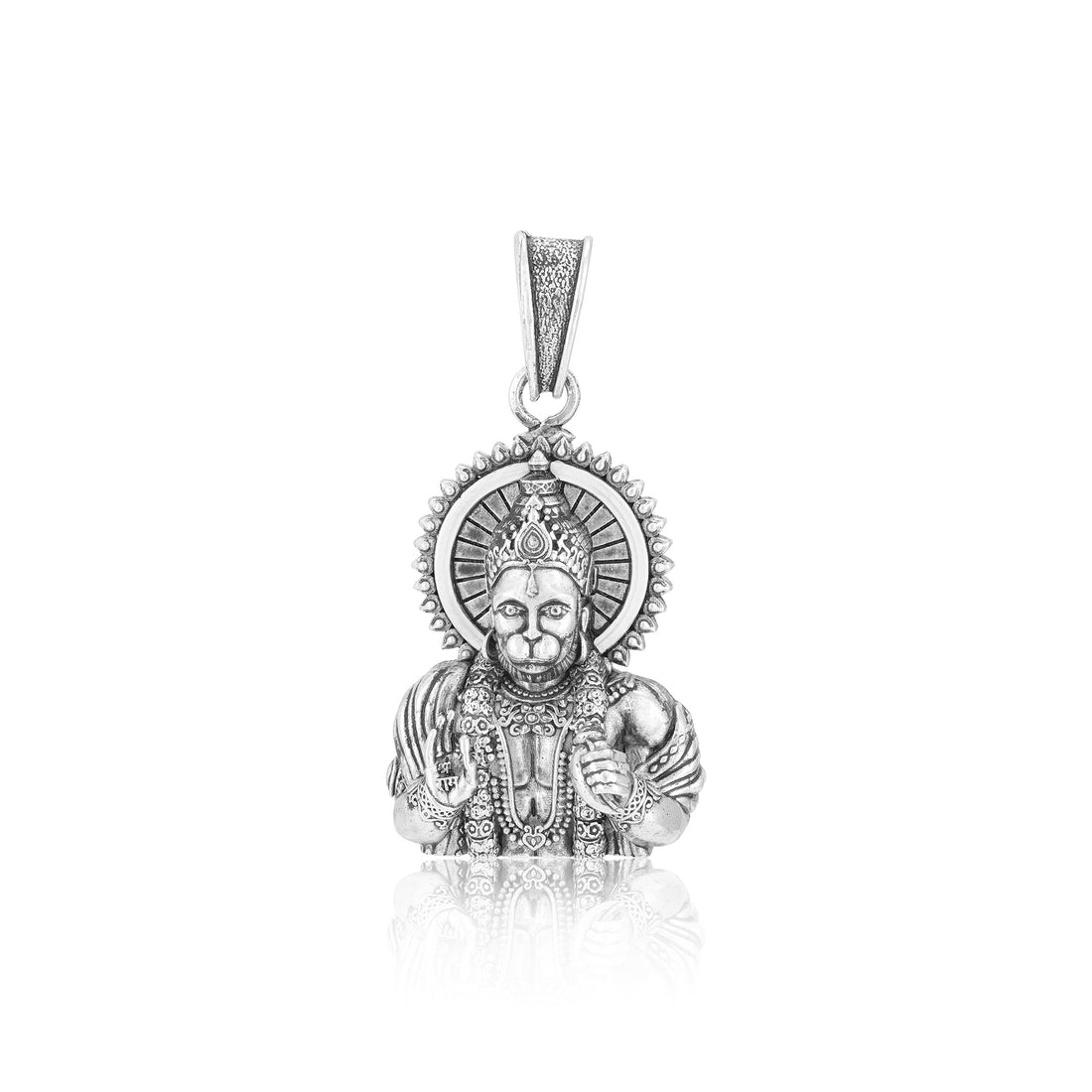 925 Sterling Silver Divine Hanuman Oxidised Pendants For Men &amp; Women
