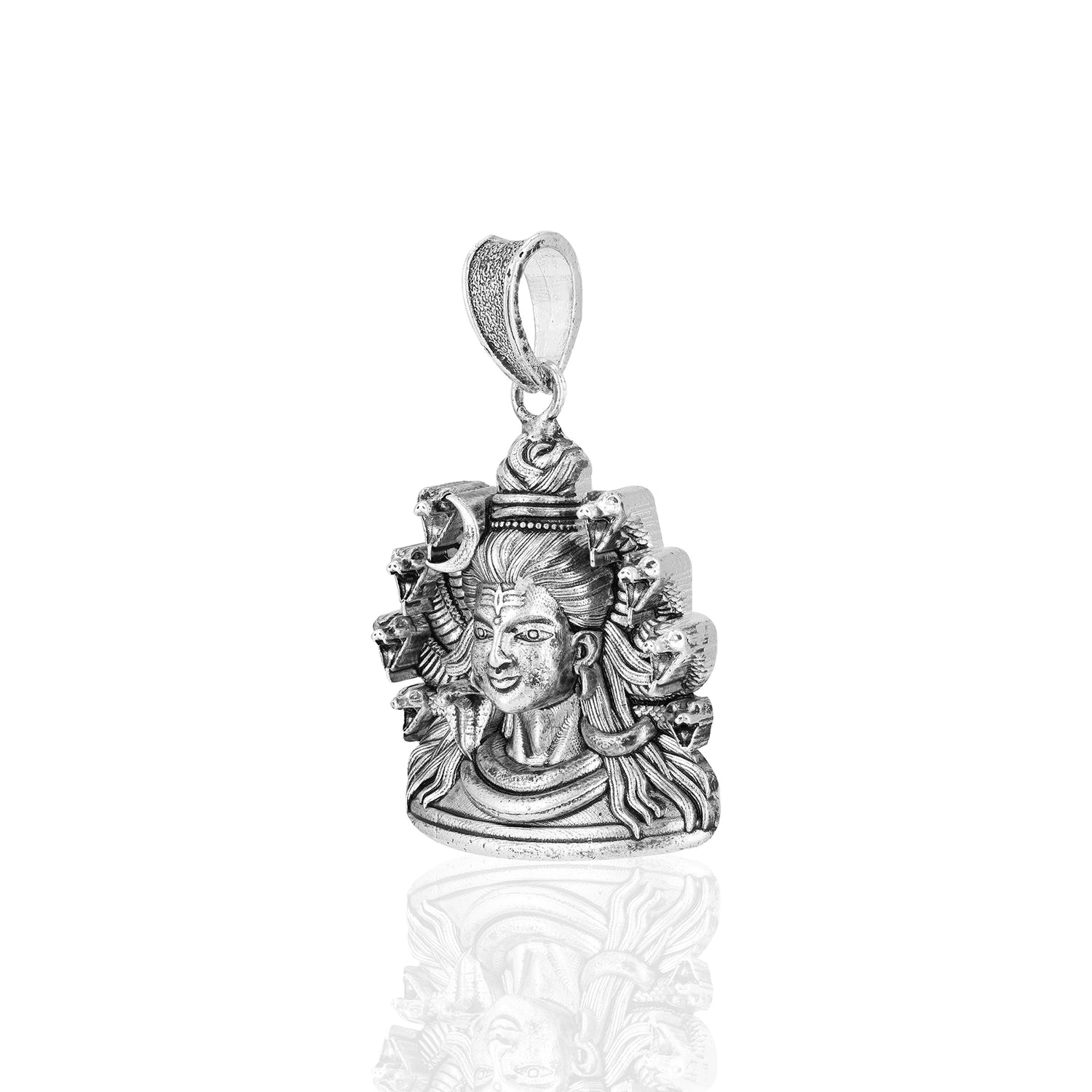 925 Sterling Silver Divine Shiva Naga Oxidised Pendants for Men &amp; Women