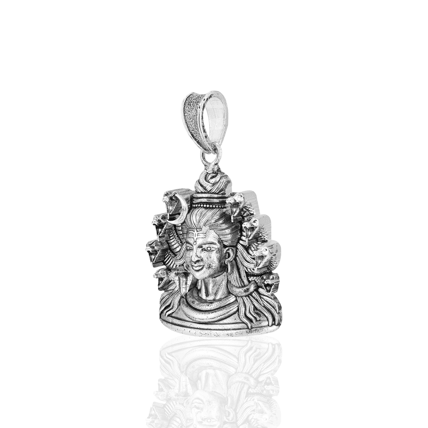 925 Sterling Silver Divine Shiva Naga Oxidised Pendants for Men &amp; Women
