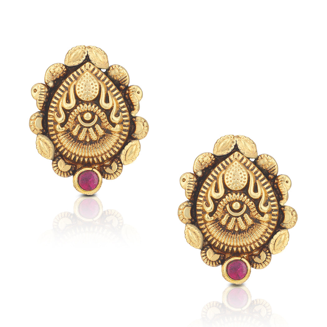 925 Sterling Silver Divya Netra Temple Earring for women