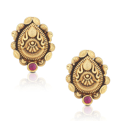 925 Sterling Silver Divya Netra Temple Earring for women