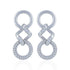 925 Sterling Silver Double Circle Crystal Drop Earring for Women