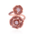 925 Sterling Silver Dual Rose Glittering Grace Ring For Women