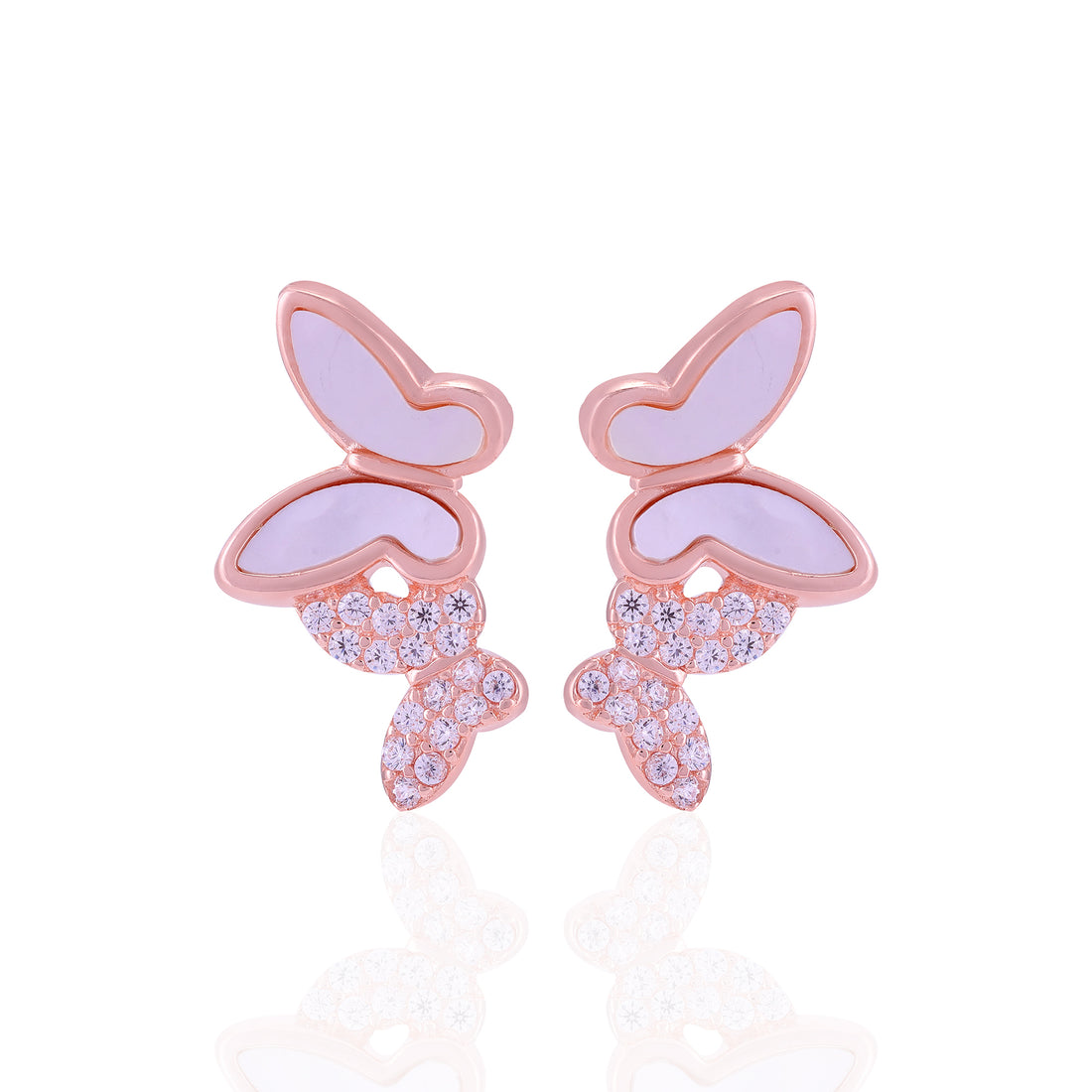 925 Sterling Silver Dual Style Butterflies Earrings For Women