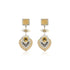 925 Sterling Silver Dual Tone Chic Rose Danglers Earrings for Women