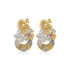 925 Sterling Silver Dual Tone Peacock Center Pink Flower Earrings for Women