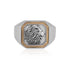 925 Sterling Silver Dualtone Ferocious Regal Ring